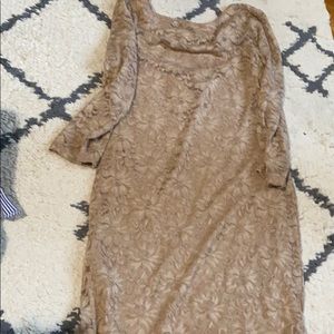Nude lace dress